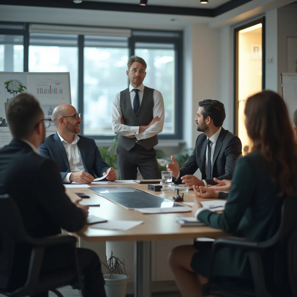 Consultants d'affaires en session stratégique
